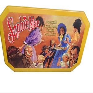 Vintage Sophie Mae Peanut Candy Tin Container Hinged Lid